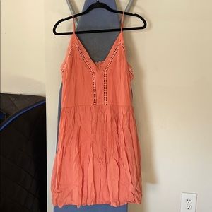Coral Spaghetti Strap Dress